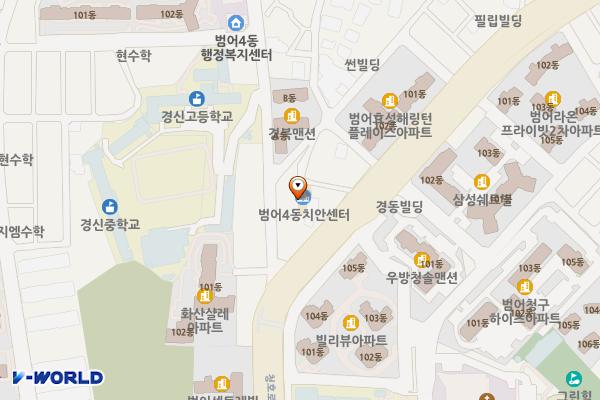 범어4동 치안센터 위치 지도 — 대구광역시 수성구 청호로 421-9