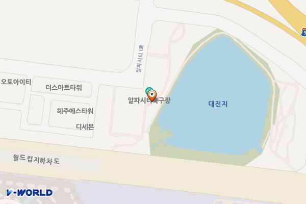 알파시티축구장 위치 지도 — 대구광역시 수성구 알파시티3로 8-15 (대흥동)