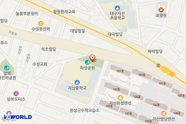 화성어린이공원 위치 지도 — 대구광역시 수성구 용학로31길 82
