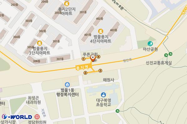 용지역 위치 지도 — 대구광역시 수성구 범안로 83