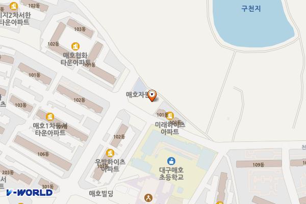 고산3동커뮤니티센터 위치 지도 — 대구광역시 수성구 천을로 199