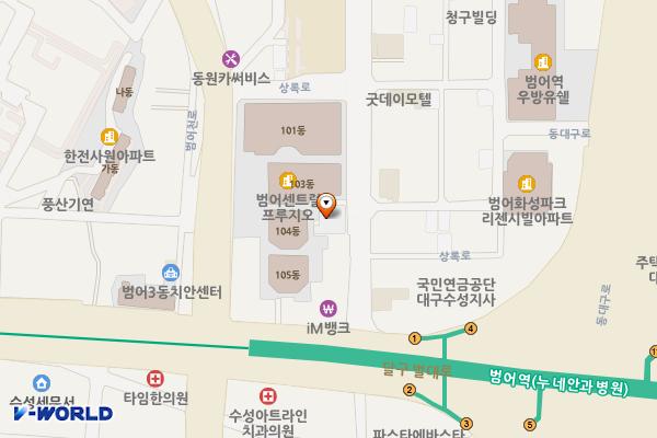 국민건강보험공단대구수성지사 위치 지도 — 대구광역시 수성구 상록로 13