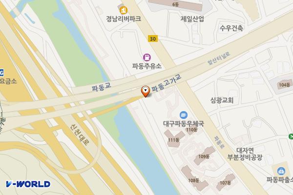 파동하부공원2 위치 지도 — 대구광역시 수성구 파동로3길 58 (파동)