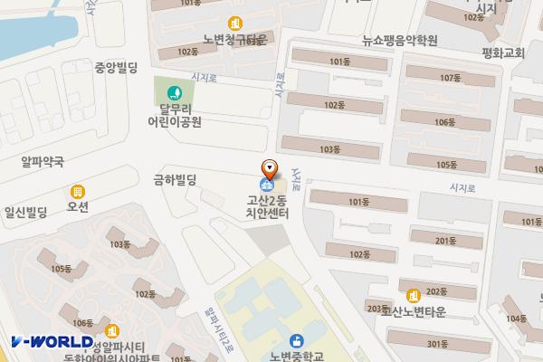 고산2동 치안센터 위치 지도 — 대구광역시 수성구 시지로 46