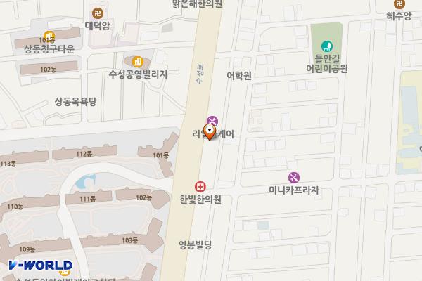 대구상동우체국 위치 지도 — 대구광역시 수성구 수성로82 만덕빌딩1층