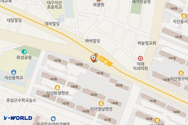 지산역 위치 지도 — 대구광역시 수성구 지범로 100