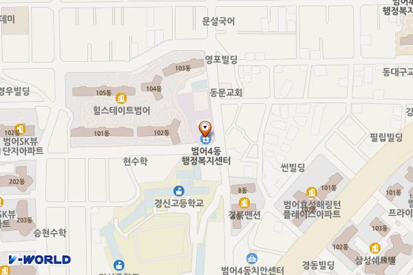 범어4동행정복지센터 위치 지도 — 대구광역시 수성구 달구벌대로504길 26