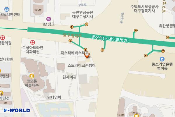 범어지구대 위치 지도 — 대구광역시 수성구 동대구로 313