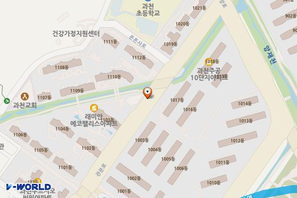 과천지구대 맞은편 위치 지도 — 경기도 과천시 중앙동 92