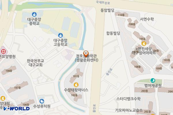 정호승문학관 위치 지도 — 대구광역시 수성구 들안로 403-1