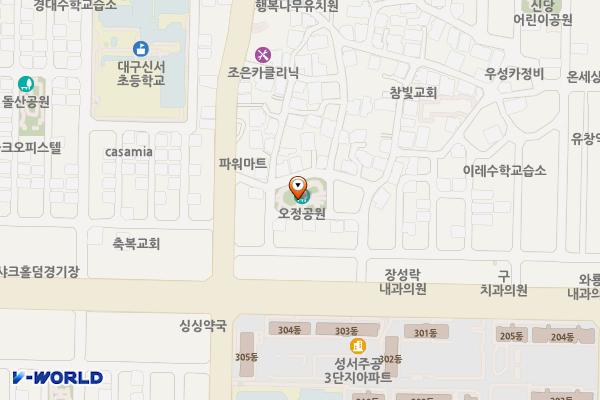오정공원 위치 지도 — 대구광역시 달서구 신당동 1778