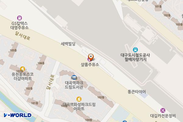 샬롬주유소 위치 지도 — 대구광역시 달서구 달서대로 58