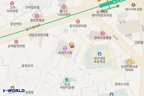 서대구시장 위치 지도 — 대구광역시 달서구 명덕로2길 30