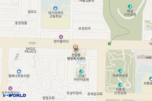 신당동행정복지센터 위치 지도 — 대구광역시 달서구 선원로 60