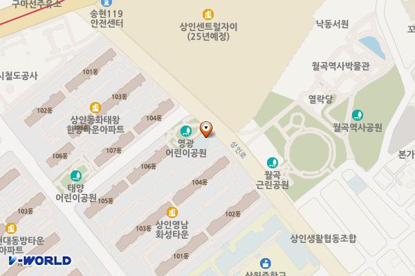 영광공원 위치 지도 — 대구광역시 달서구 상인로 139