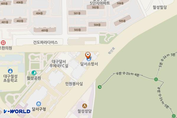 월성119안전센터 위치 지도 — 대구광역시 달서구 학산로 75