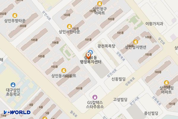 상인지구대 위치 지도 — 대구광역시 달서구 상인서로 36