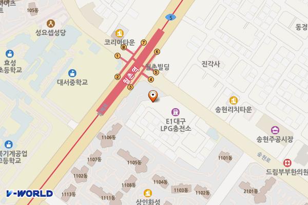 대구LPG충전소 위치 지도 — 대구광역시 달서구 송현로 55