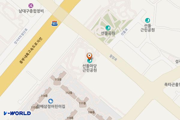 선돌마당공원 위치 지도 — 대구광역시 달서구 월암로 63