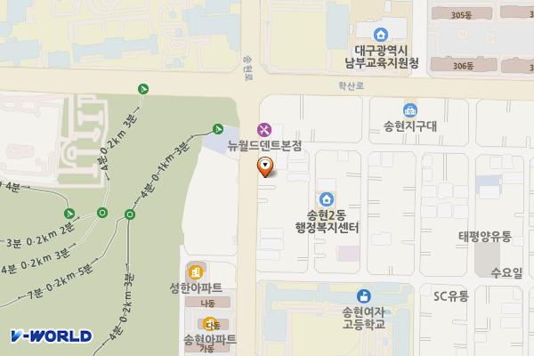 월성주유소 위치 지도 — 대구광역시 달서구 송현로 176