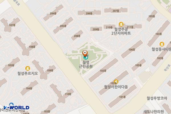 월명공원 위치 지도 — 대구광역시 달서구 월곡로 410