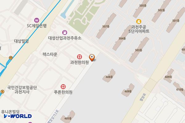 2단지(은혜와진리교회) 앞 위치 지도 — 경기도 과천시 별양동 55