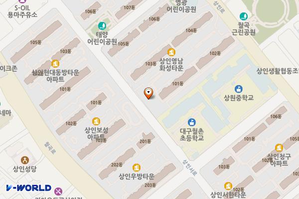상인영남화성시장 위치 지도 — 대구광역시 달서구 상인서로 76