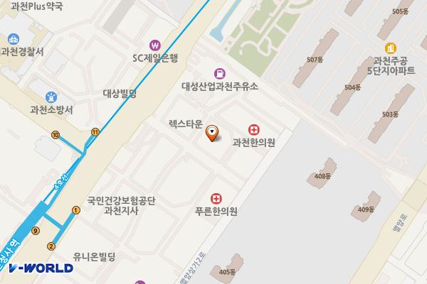 벽산상가 앞 위치 지도 — 경기도 과천시 별양동 1-11