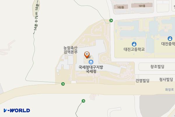 정부대구지방합동청사 위치 지도 — 대구광역시 달서구 화암로 301