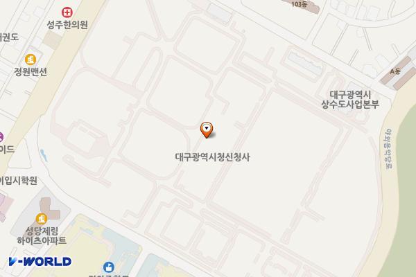 두류정수장 후적지 화장실(경비동) 위치 지도 — 대구광역시 달서구 당산로 176
