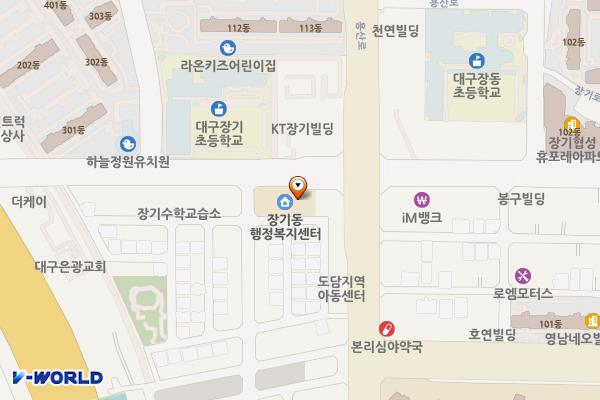 장기동행정복지센터 위치 지도 — 대구광역시 달서구 장기로 277
