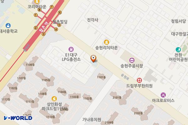 달서어린이도서관 위치 지도 — 대구광역시 달서구 송현로 45