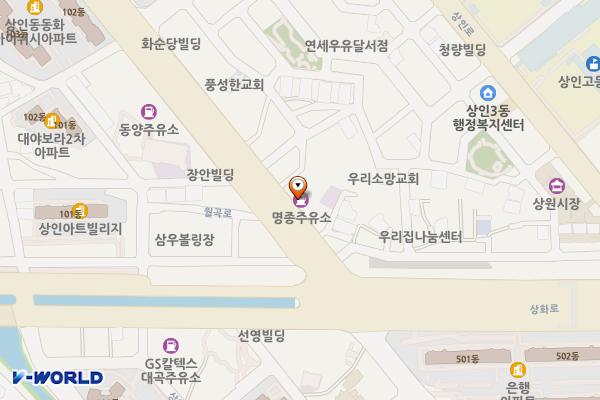 명종주유소 위치 지도 — 대구광역시 달서구 월곡로 134-1