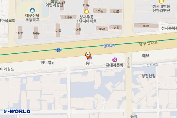 동마 제1주유소 위치 지도 — 대구광역시 달서구 달구벌대로 1196