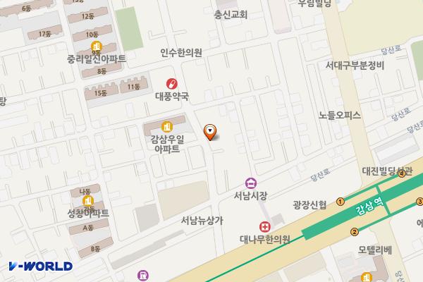 서남신시장 위치 지도 — 대구광역시 달서구 달구벌대로329길 32
