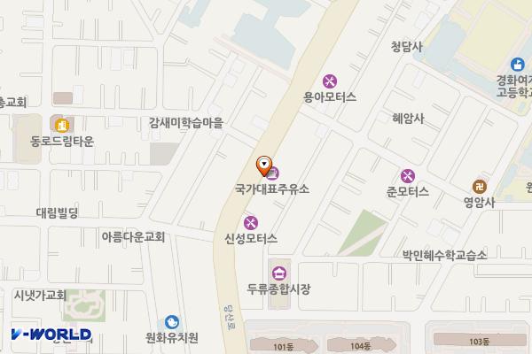 국가대표주유소 위치 지도 — 대구광역시 달서구 당산로 104