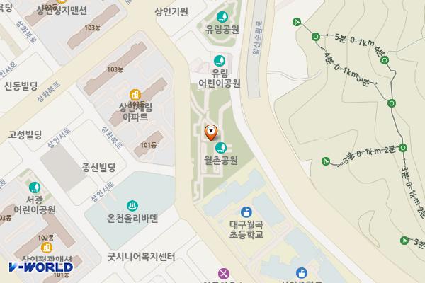 월촌공원 위치 지도 — 대구광역시 달서구 상인로 68-4