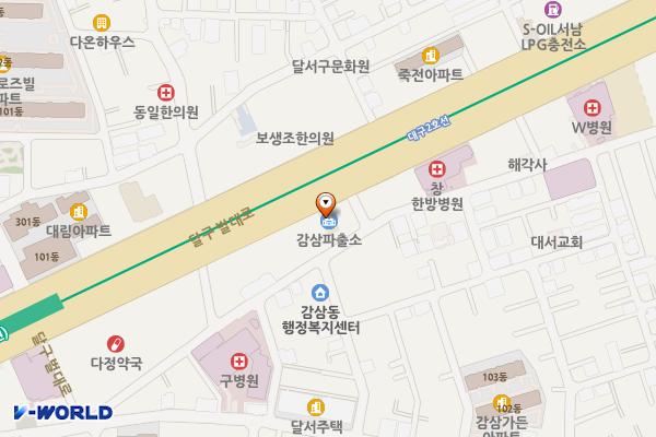 감삼파출소 위치 지도 — 대구광역시 달서구 달구벌대로 1606