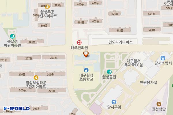 월성공원 위치 지도 — 대구광역시 달서구 학산로7길 26