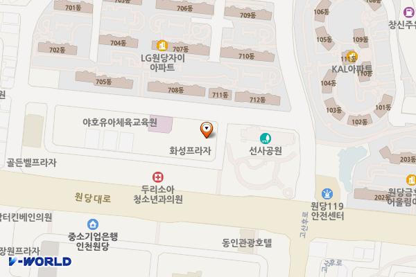원당나눔 주차장 위치 지도 — 인천광역시 서구 고산후로 121번안길 (검단선사박물관 건너편)