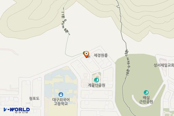 계골산공원 위치 지도 — 대구광역시 달서구 선원로15길 71