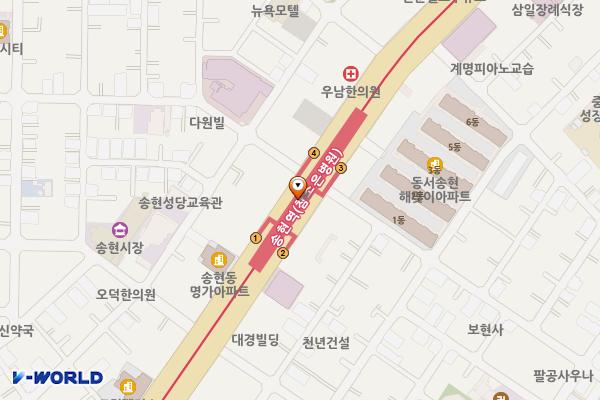 송현역 위치 지도 — 대구광역시 달서구 월배로 지하 412