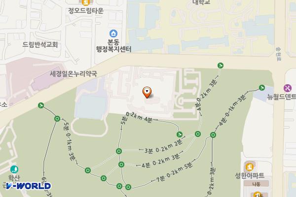 달서구노인종합복지관 별관 위치 지도 — 대구광역시 달서구 학산로 140