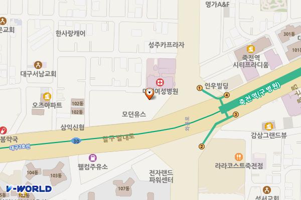 죽전역 골든타워 위치 지도 — 대구광역시 달서구 달구벌대로 1551