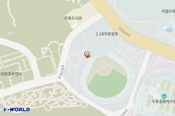 2.28 자유광장 서편 화장실 위치 지도 — 대구광역시 달서구 두류동 581-2