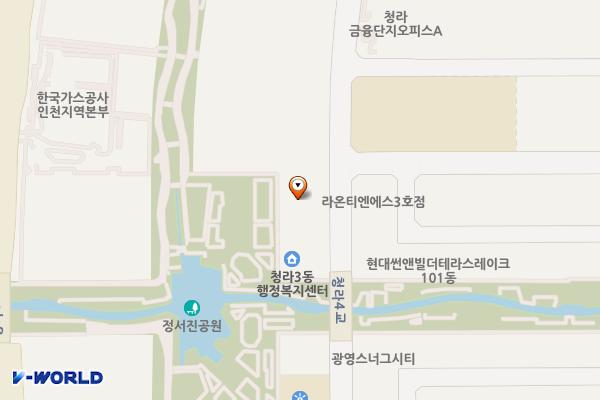 청라3주차장 위치 지도 — 인천광역시 서구 청라한내로 95
