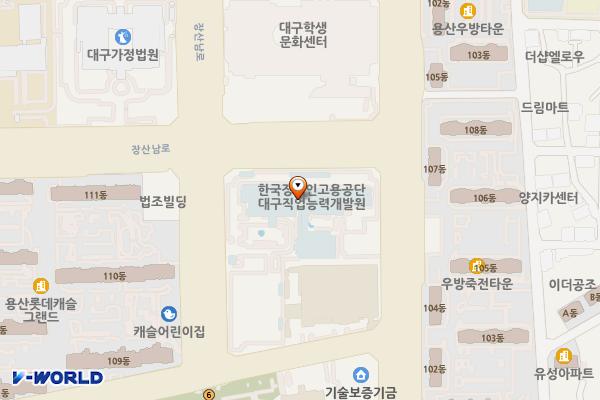대구직업능력개발원 위치 지도 — 대구광역시 달서구 장산남로 11