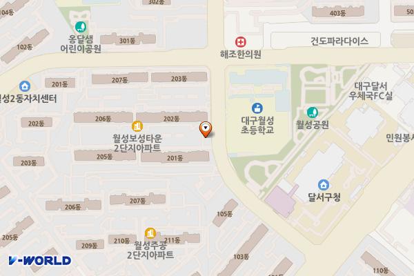 사랑공원 위치 지도 — 대구광역시 달서구 학산로7길 27
