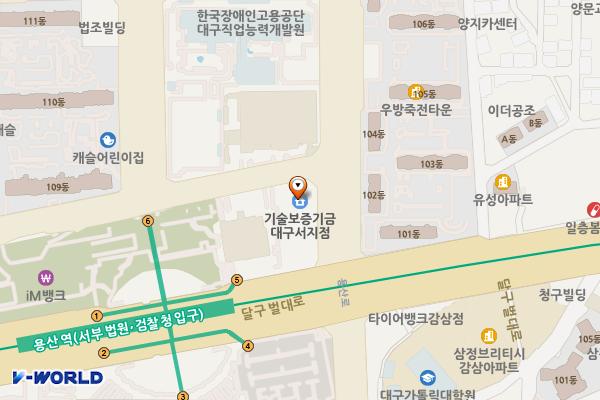 그랜드M 타워 위치 지도 — 대구광역시 달서구 용산로 141
