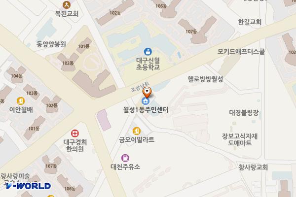 월성1동행정복지센터 위치 지도 — 대구광역시 달서구 조암남로 97